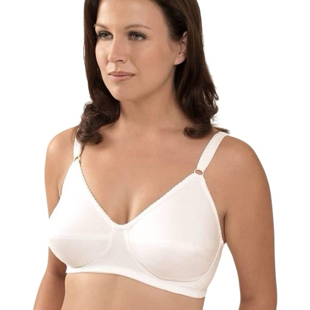 Leading Lady ‘The Bettie’ Cotton Wireless Latex Free Bra White Size 36C NEW - Picture 2 of 4
